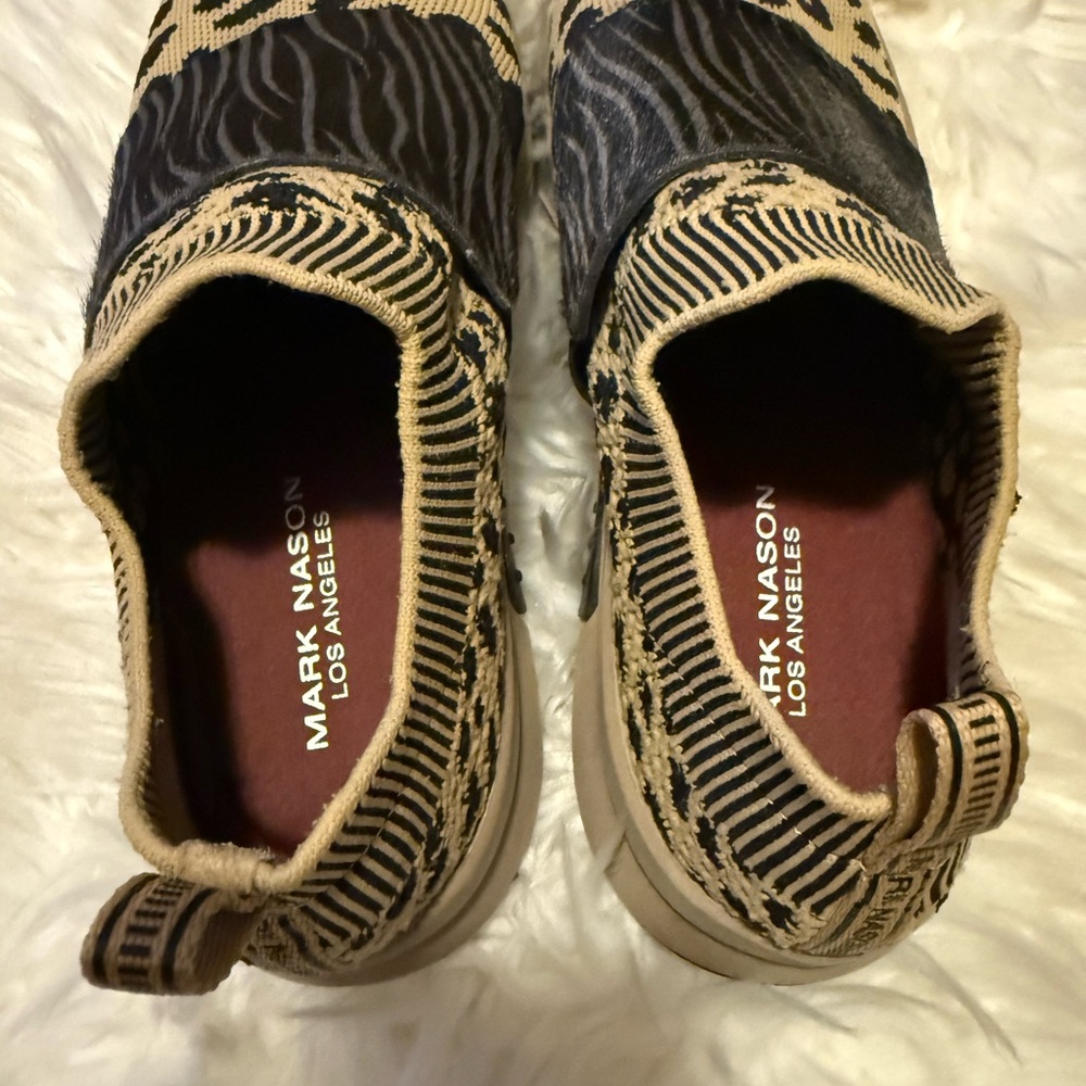 Mark Nason leopard print slip-on sneakers - Picture 2 of 5